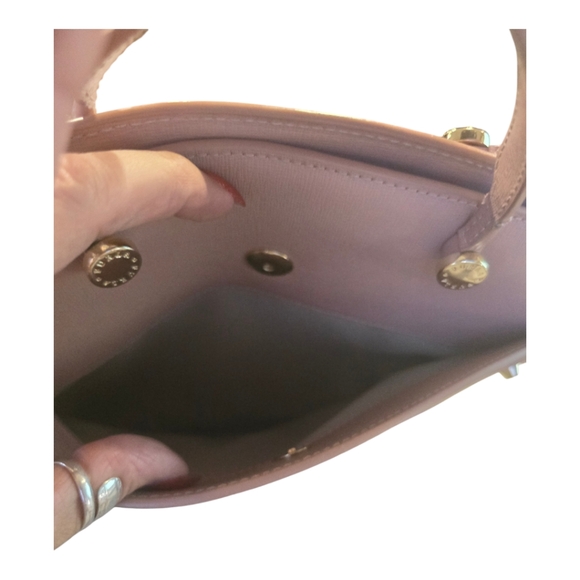 Nwot Furla Agata Saffiano Leather Italian Designer Purse dusty rose - Picture 4 of 12